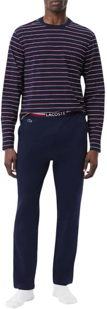 image:imageLacoste Mens Tricolor Waist Pyjama PantsNavy Blue
