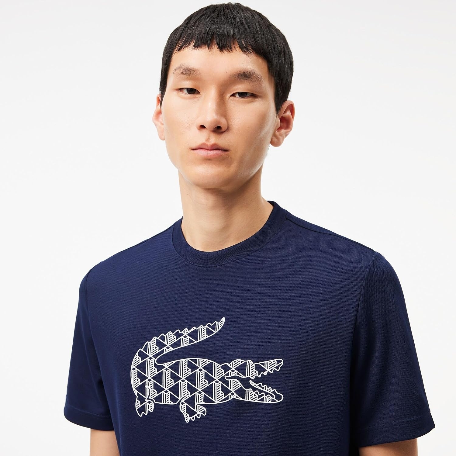 image:imageLacoste Mens Ultra Dry Piqu Tennis TShirtNavy Blue