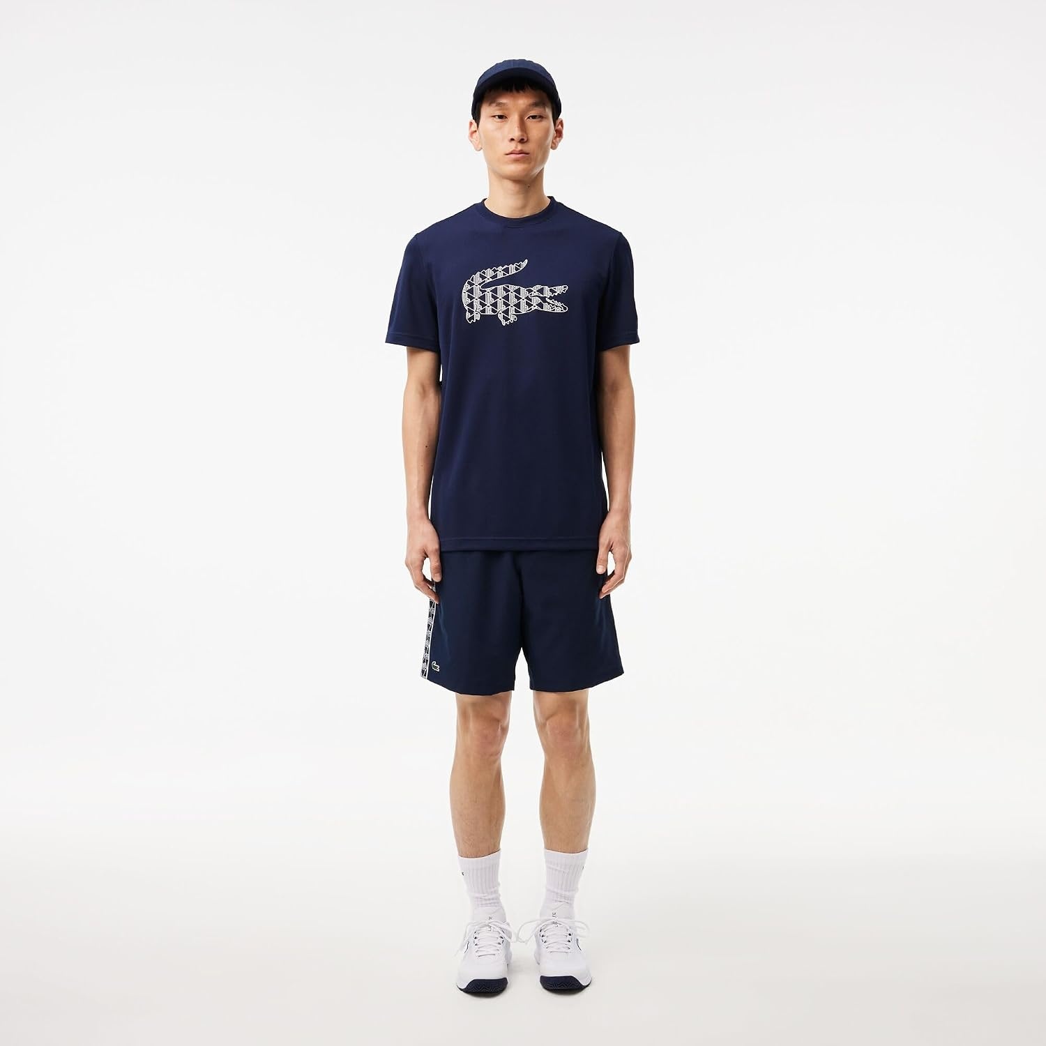 image:imageLacoste Mens Ultra Dry Piqu Tennis TShirtNavy Blue