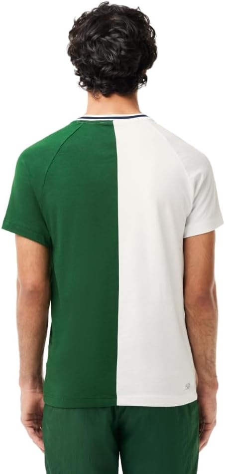 image:imageLacoste Mens Ultra Dry Piqu Tennis TShirtWhiteGreen