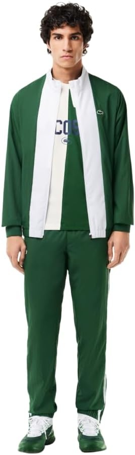 image:imageLacoste Mens Ultra Dry Piqu Tennis TShirtWhiteGreen