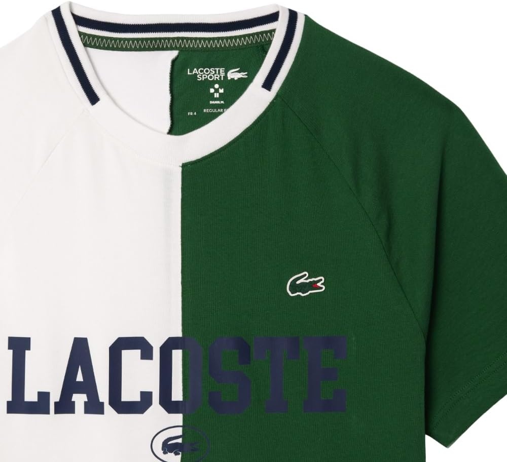 image:imageLacoste Mens Ultra Dry Piqu Tennis TShirtWhiteGreen