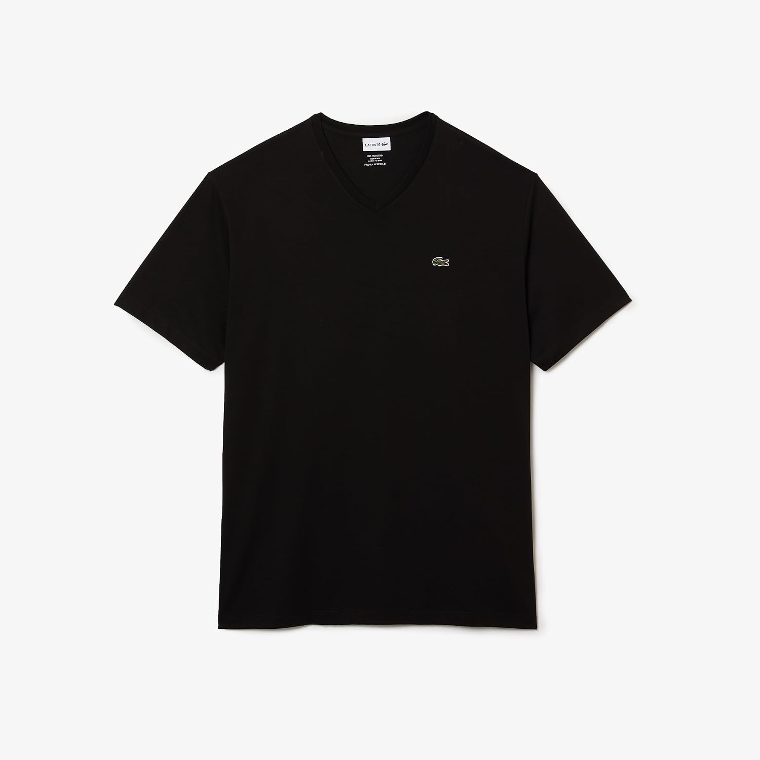 image:imageLacoste Mens VNeck Jersey Pima TShirt Plus SizeBlack
