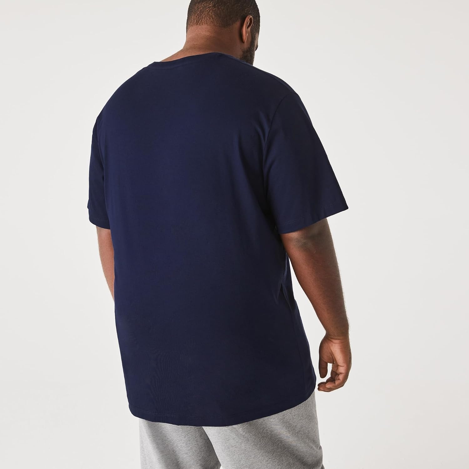 image:imageLacoste Mens VNeck Jersey Pima TShirt Plus SizeNavy Blue