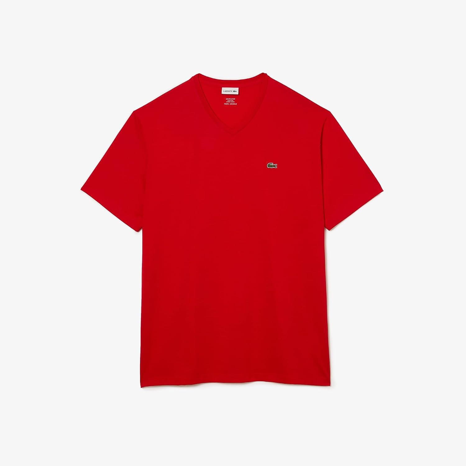 image:imageLacoste Mens VNeck Jersey Pima TShirt Plus SizeRed