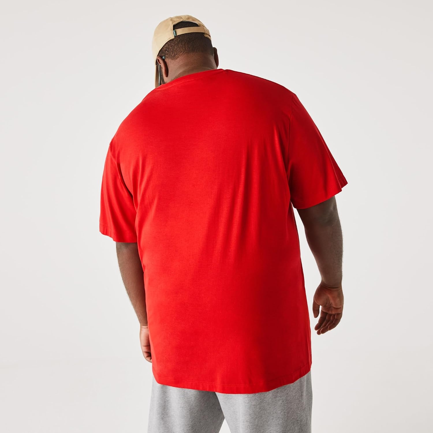 image:imageLacoste Mens VNeck Jersey Pima TShirt Plus SizeRed