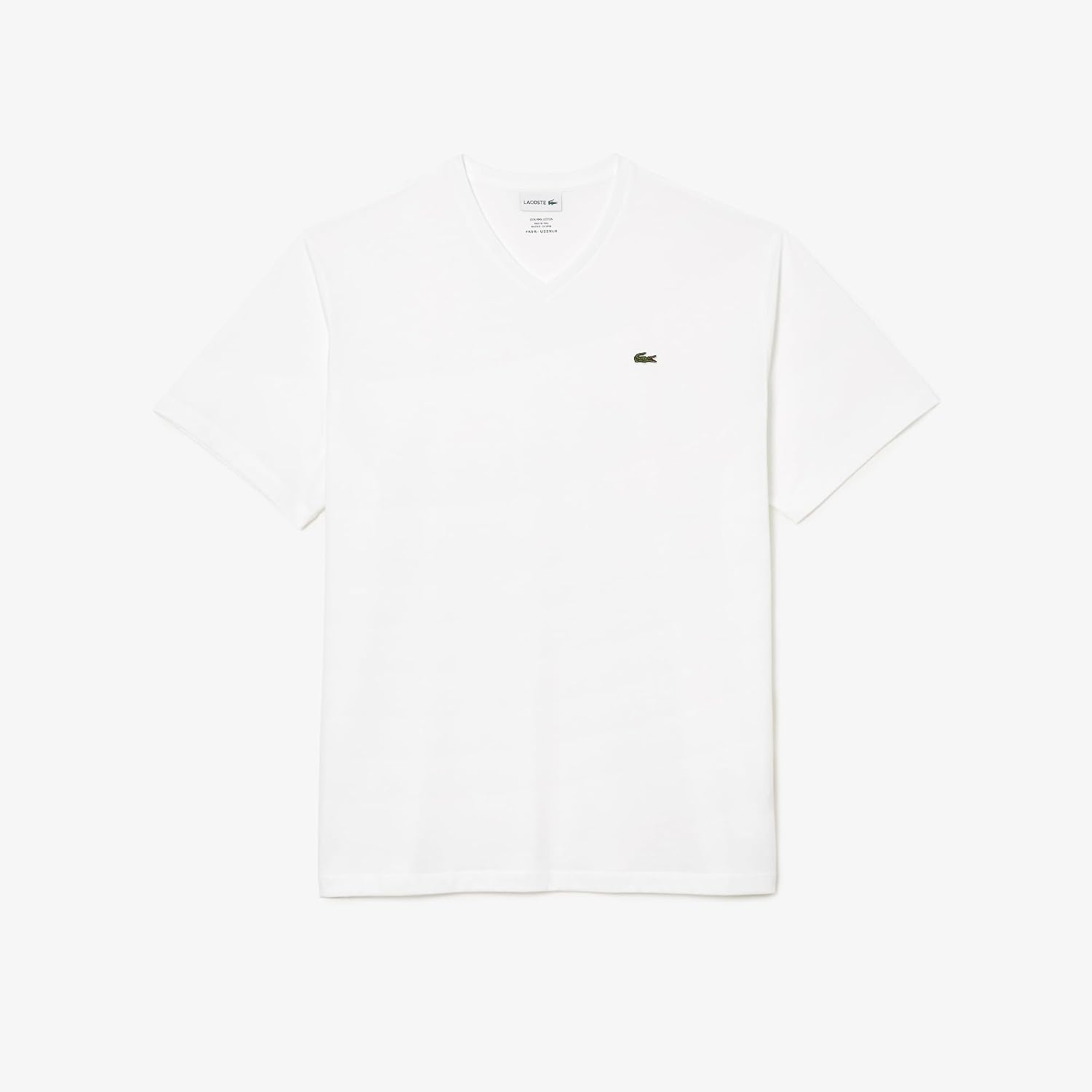 image:imageLacoste Mens VNeck Jersey Pima TShirt Plus SizeWhite