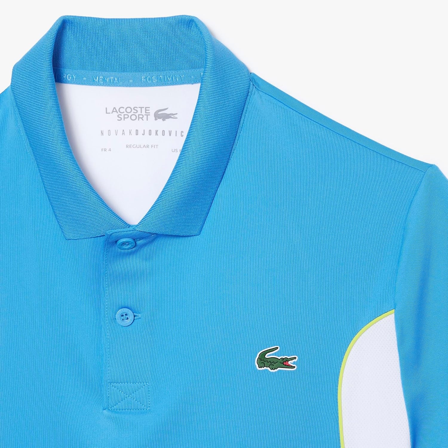 image:imageLacoste Mens X Novak Djokovic Regular Fit Colorblock PoloArgentine BlueWhite