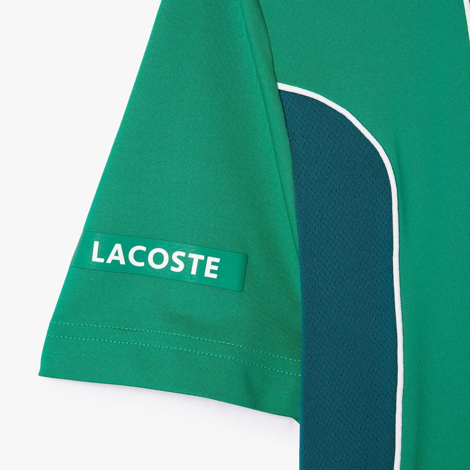 image:imageLacoste Mens X Novak Djokovic Regular Fit Colorblock PoloDanubeGreenfinch