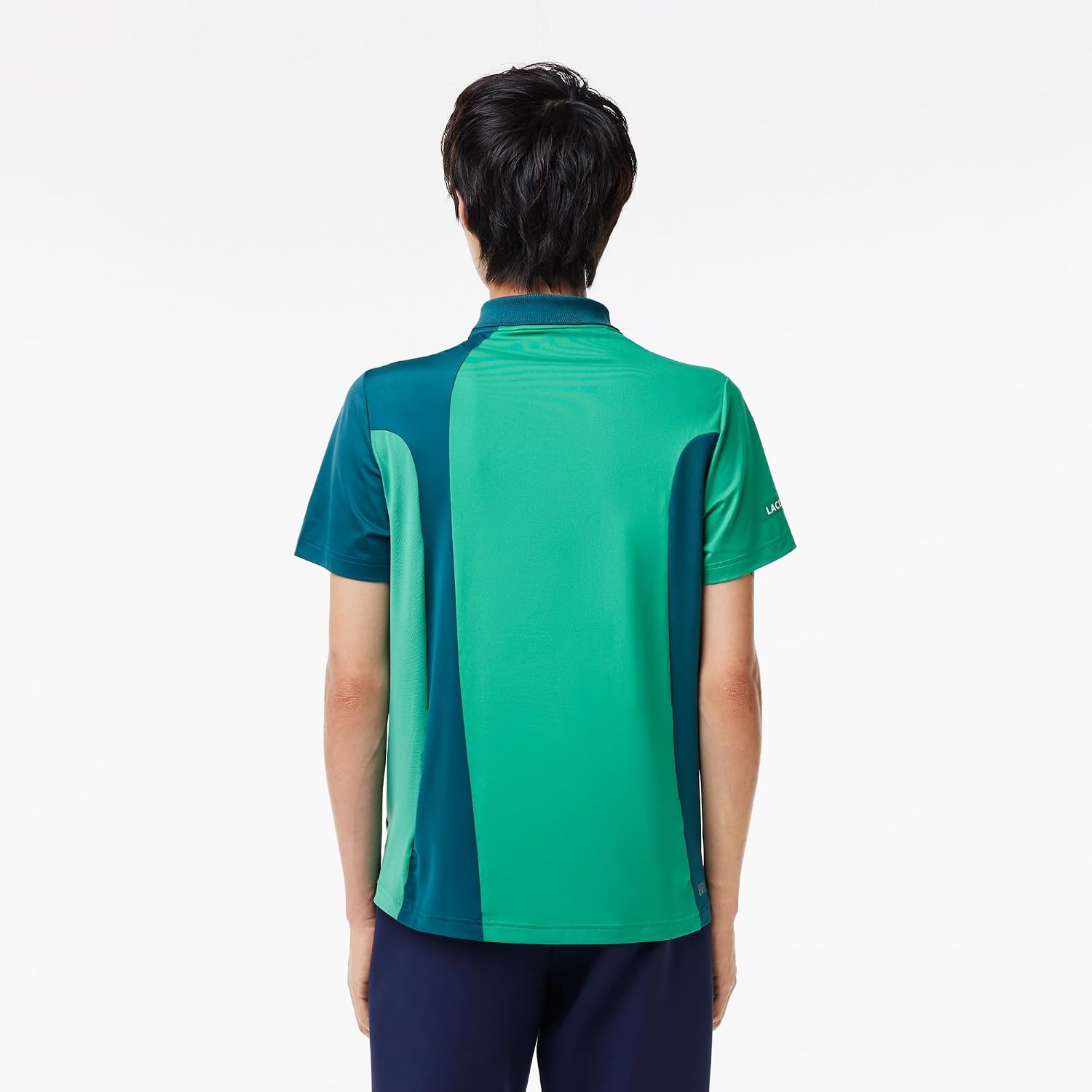 image:imageLacoste Mens X Novak Djokovic Regular Fit Colorblock PoloDanubeGreenfinch