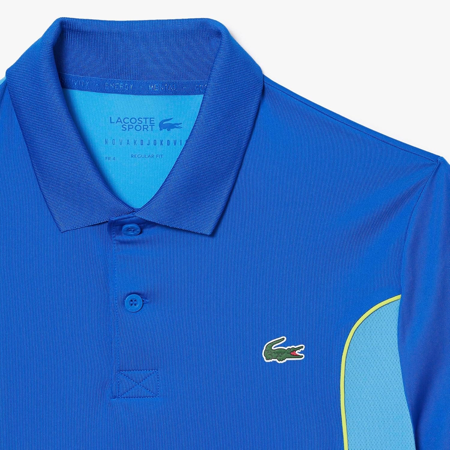 image:imageLacoste Mens X Novak Djokovic Regular Fit Colorblock PoloMarinaArgentine Blue