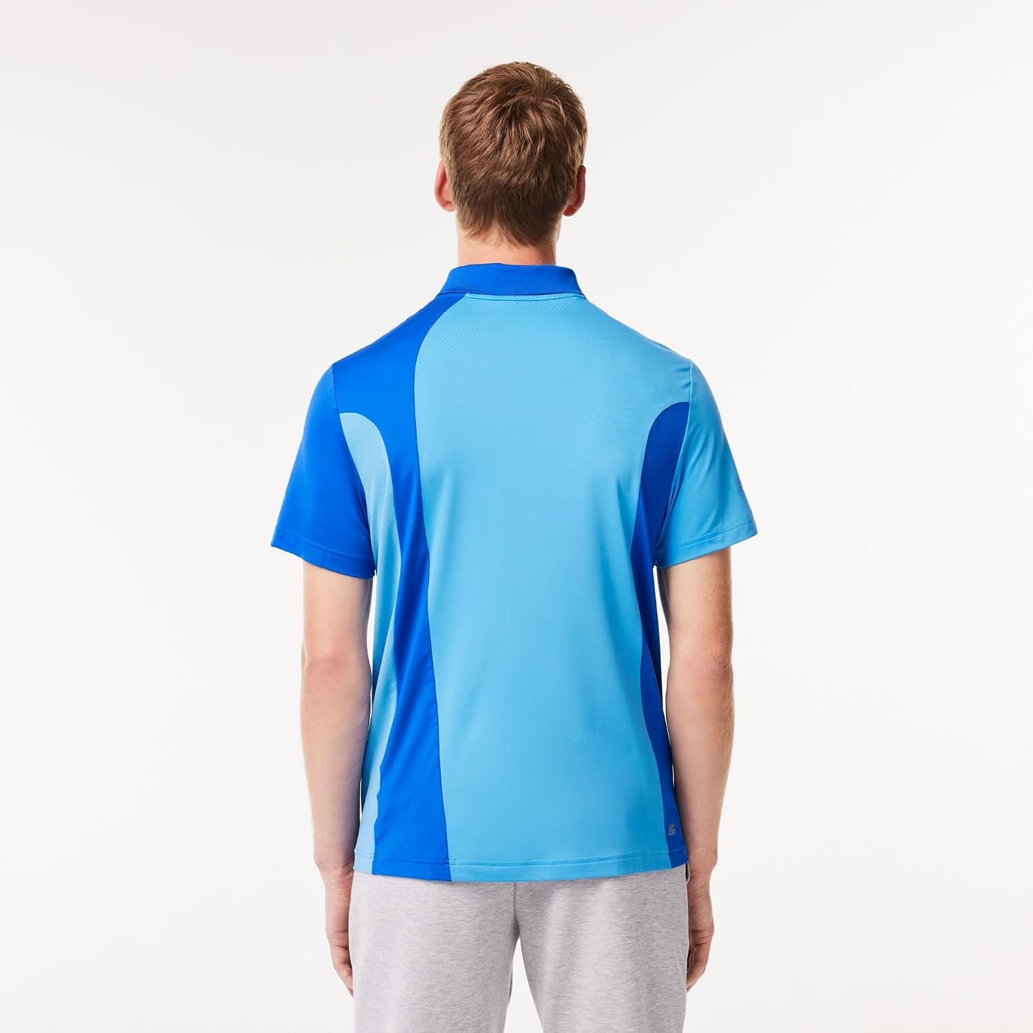 image:imageLacoste Mens X Novak Djokovic Regular Fit Colorblock PoloMarinaArgentine Blue