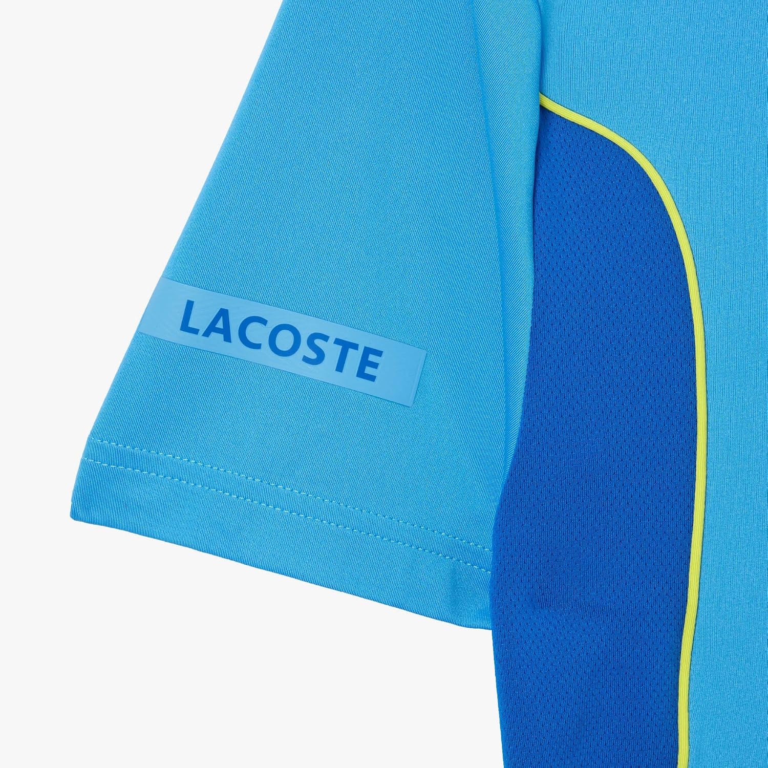 image:imageLacoste Mens X Novak Djokovic Regular Fit Colorblock PoloMarinaArgentine Blue