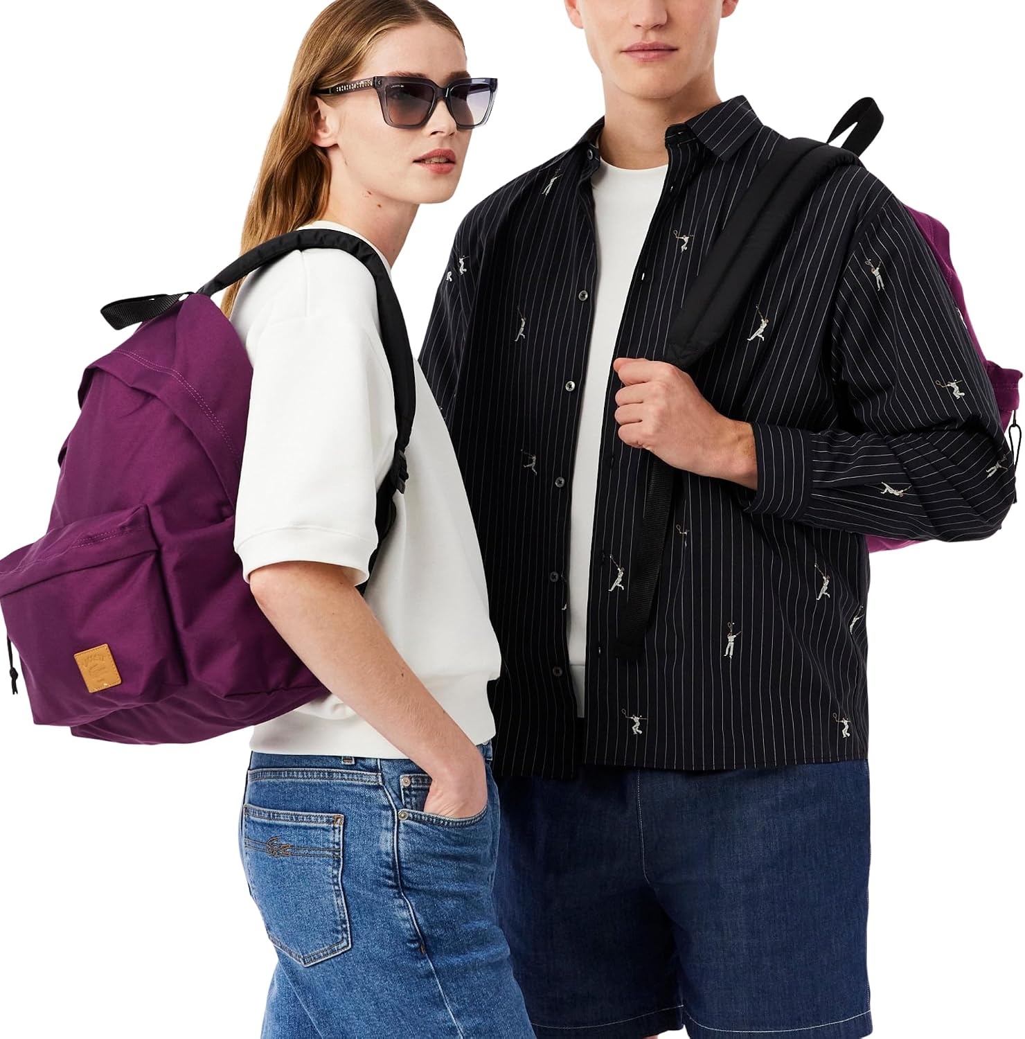 image:imageLacoste Unisex Casual Croc Backpack Viennois One SizeDark Purple