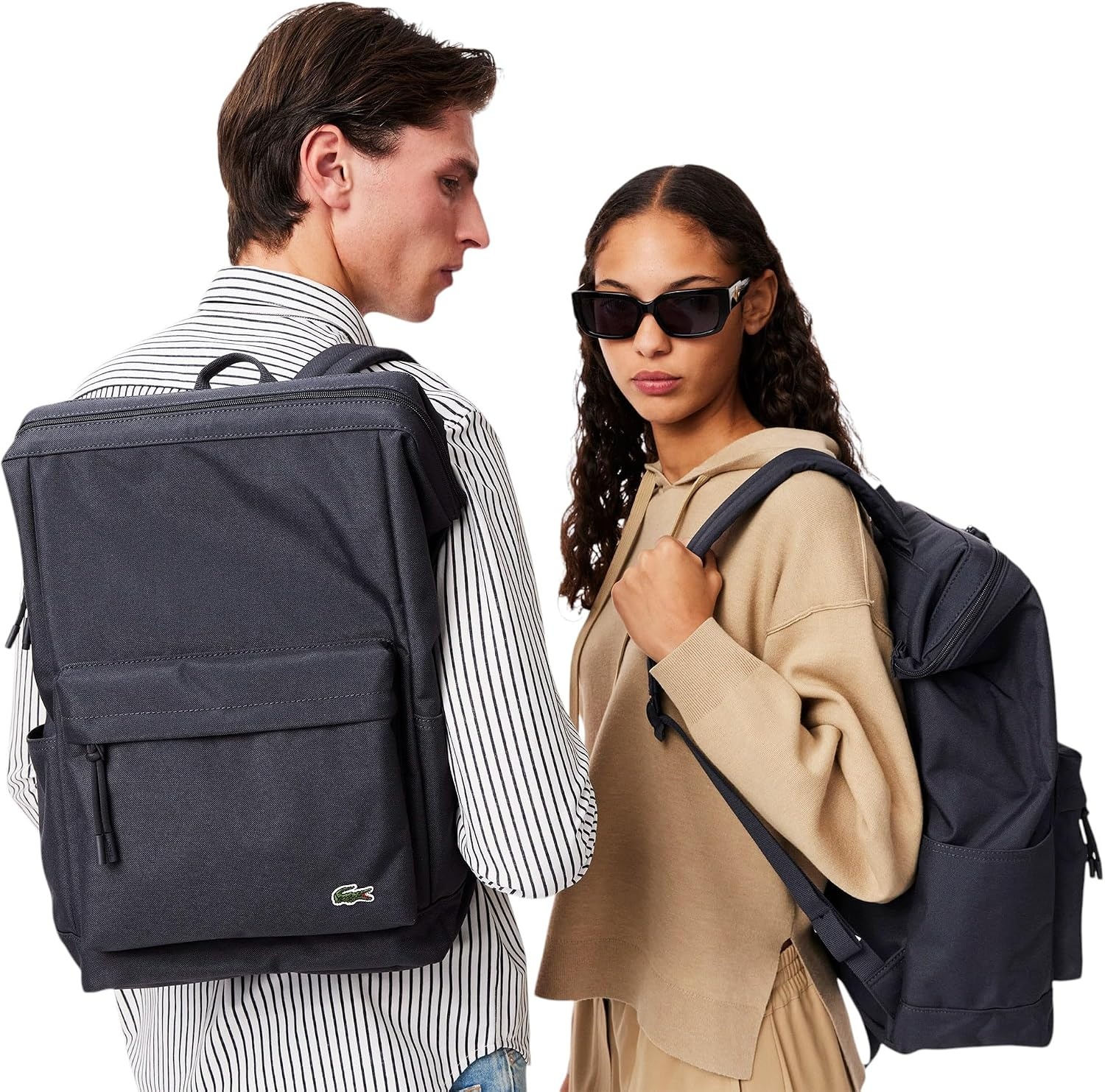 image:imageLacoste Unisex Neocroc Rectangular Backpack Black One SizeDark Sapphire