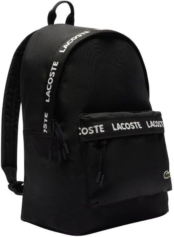 image:imageLacoste Unisex Neocroc Seasonal Backpack Tape Viennois Beige One SizeTape Black