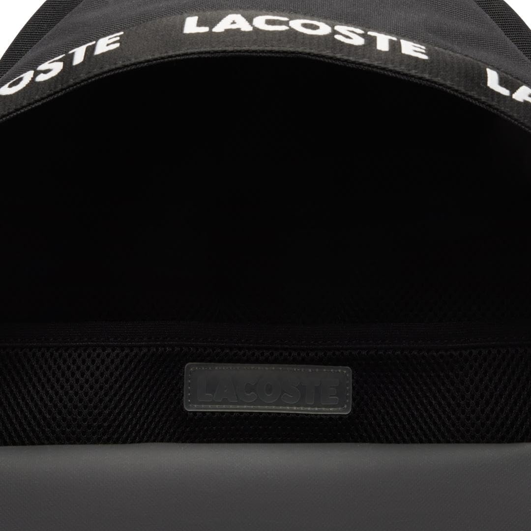 image:imageLacoste Unisex Neocroc Seasonal Backpack Tape Viennois Beige One SizeTape Black