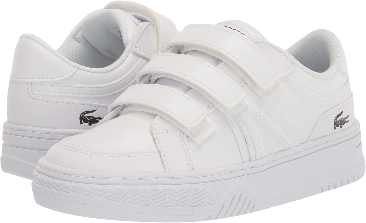 image:imageLacoste UnisexChild L001 SneakerWhiteGlossLogMarzipanJava Blue