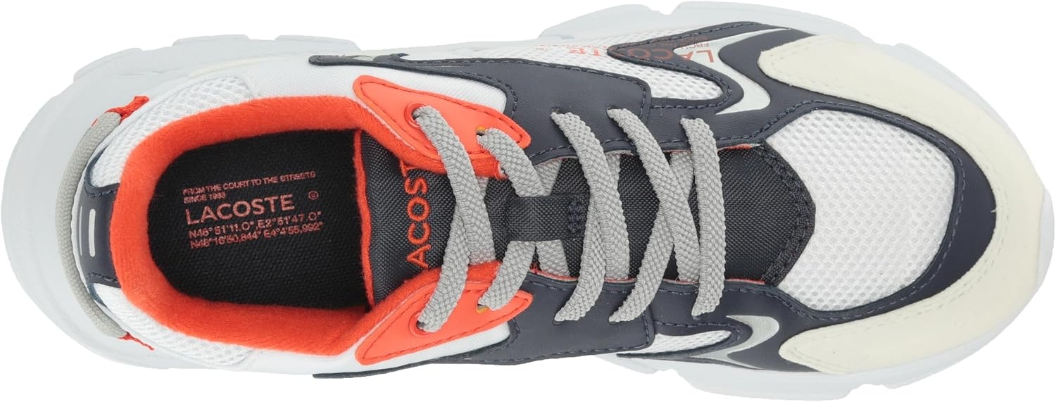 image:imageLacoste UnisexChild L003 Neo SneakersColor Pop WhiteOrange