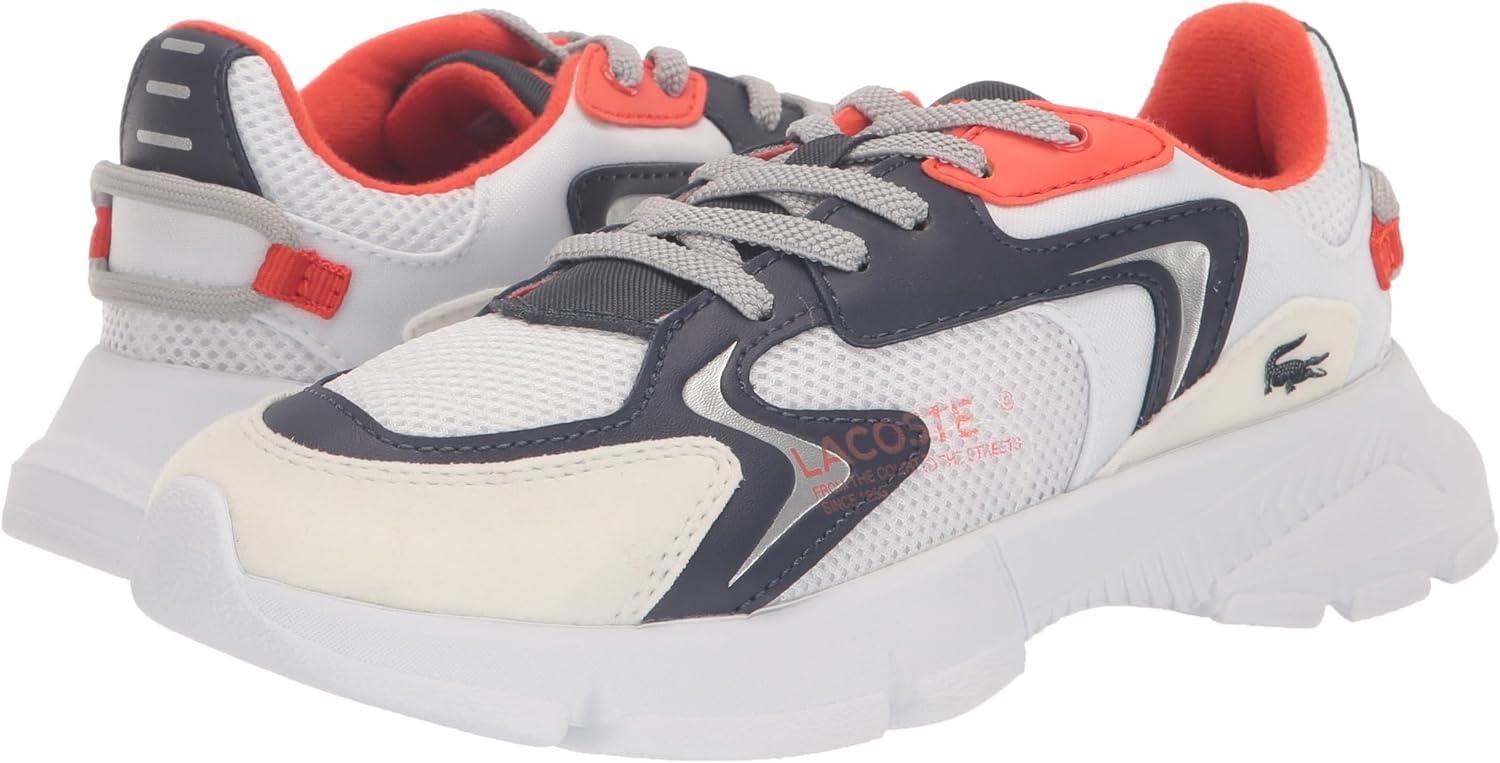 image:imageLacoste UnisexChild L003 Neo SneakersColor Pop WhiteOrange