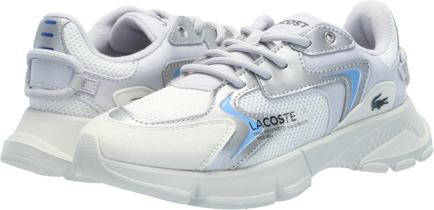 image:imageLacoste UnisexChild L003 Neo SneakersContrast Light GreySilver
