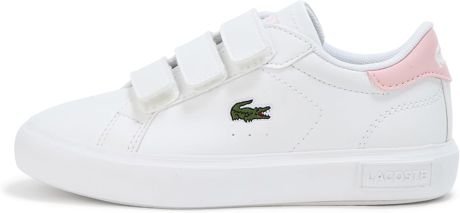 image:imageLacoste UnisexChild Powercourt SneakersWhite Light Pink