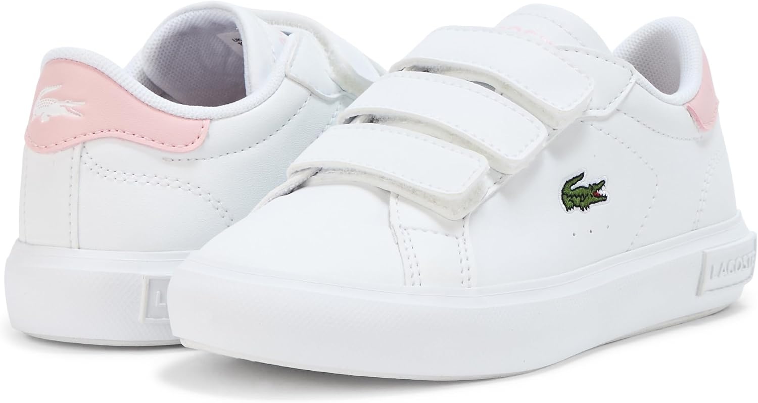 image:imageLacoste UnisexChild Powercourt SneakersWhite Light Pink