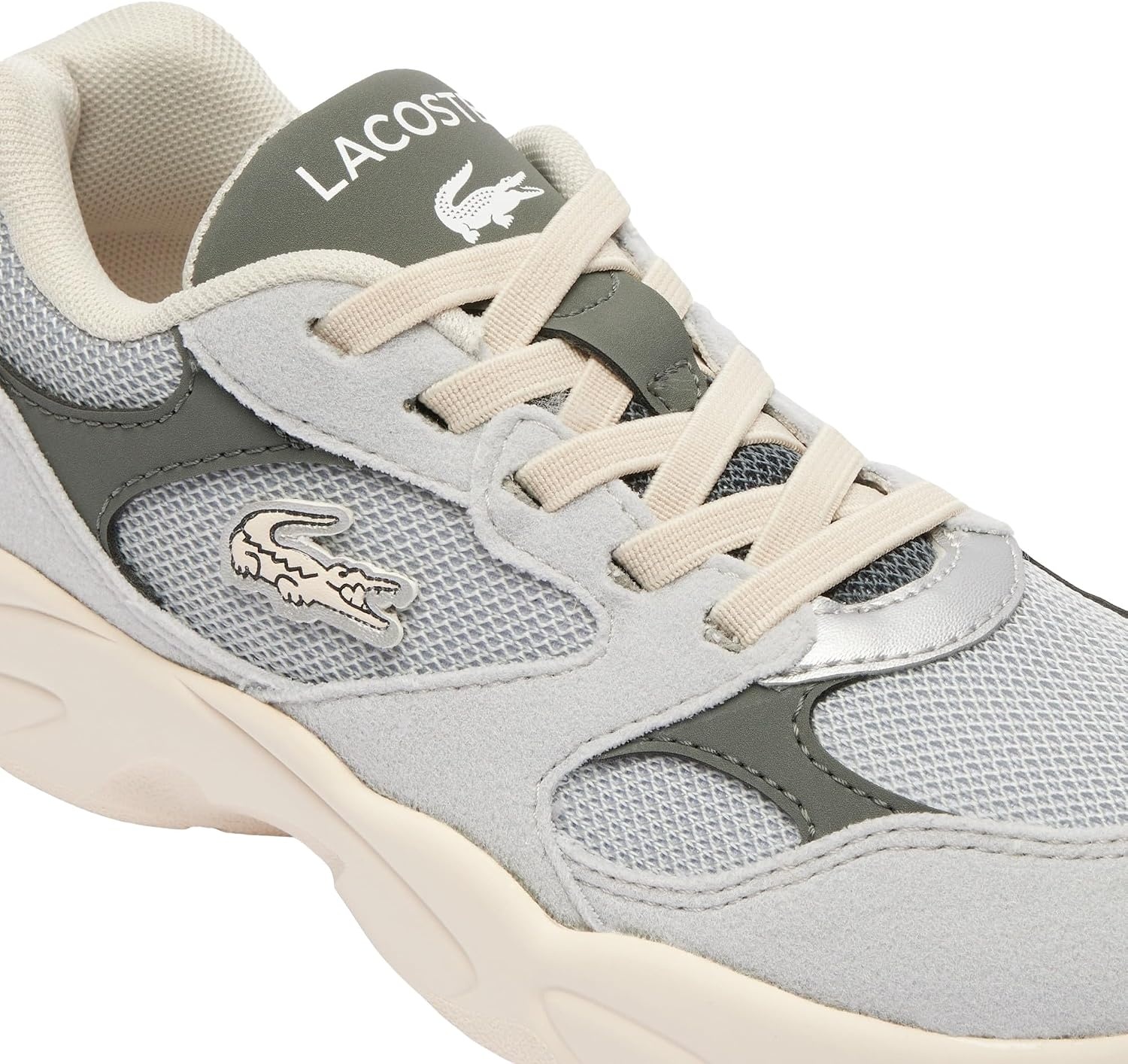 image:imageLacoste UnisexChild Storm 96 Vintage SneakersLight GreyDark Grey