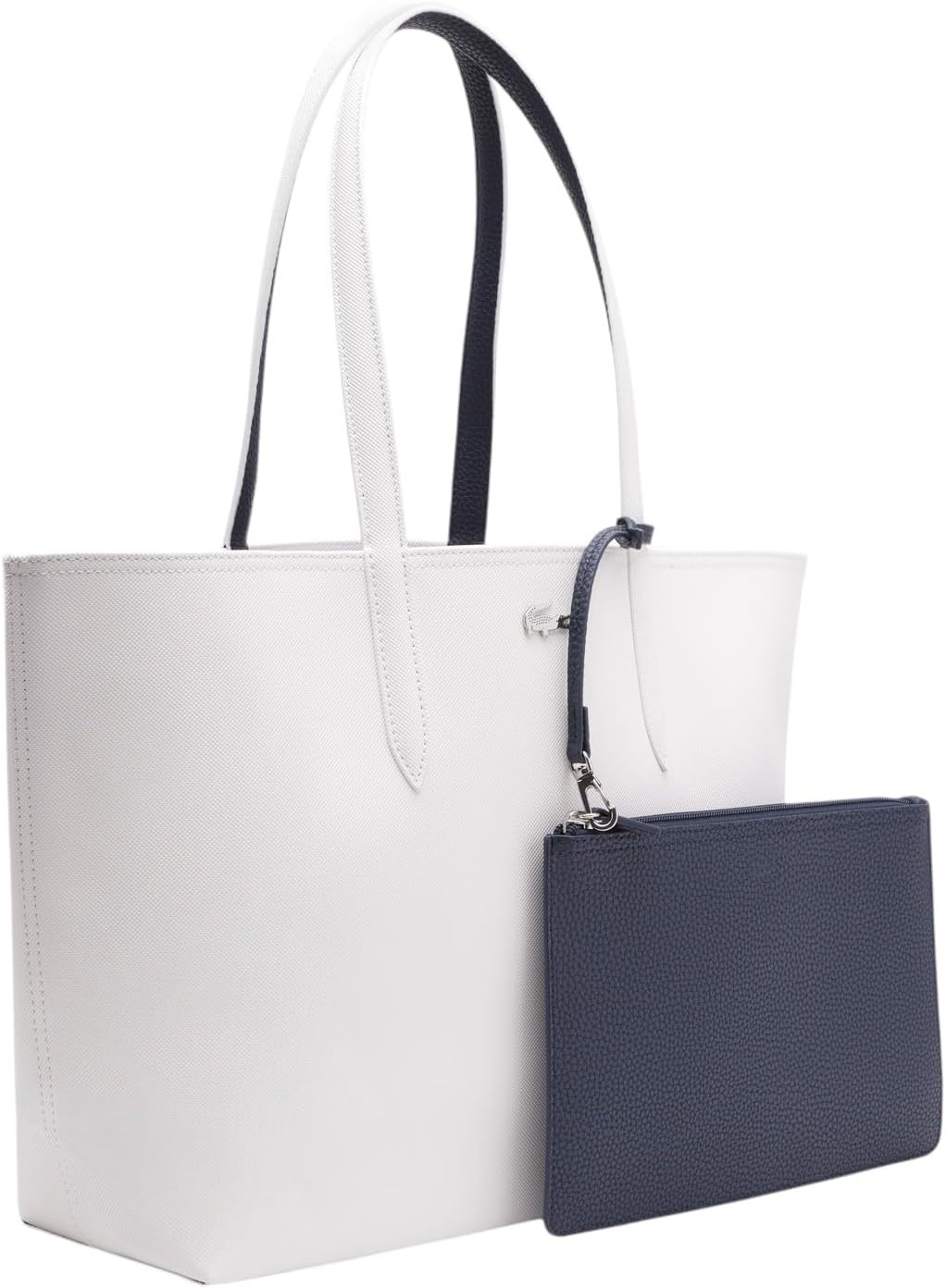 image:imageLacoste Womens Anna Large Reversible Tote BagClean WhiteBlueNuit