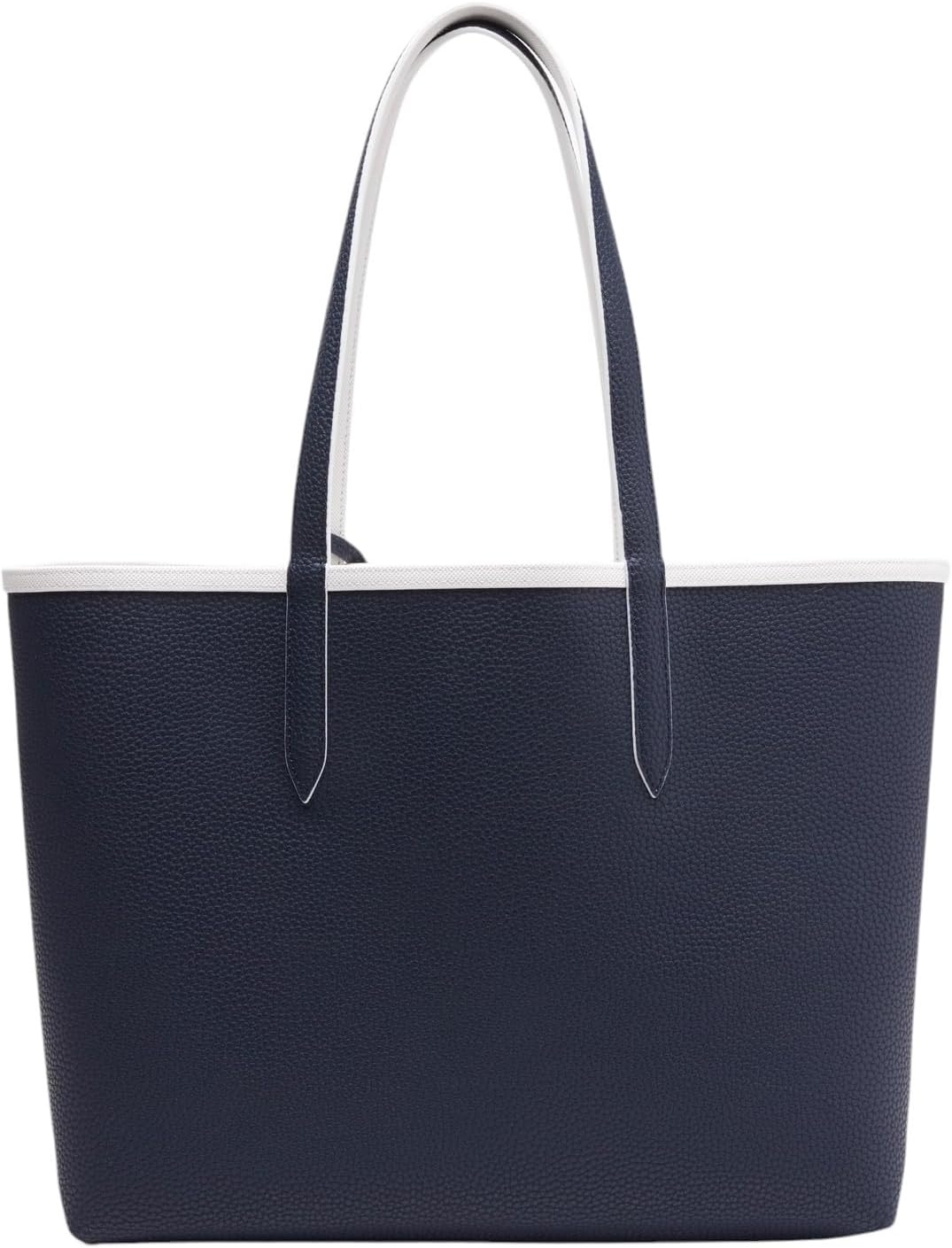 image:imageLacoste Womens Anna Large Reversible Tote BagClean WhiteBlueNuit