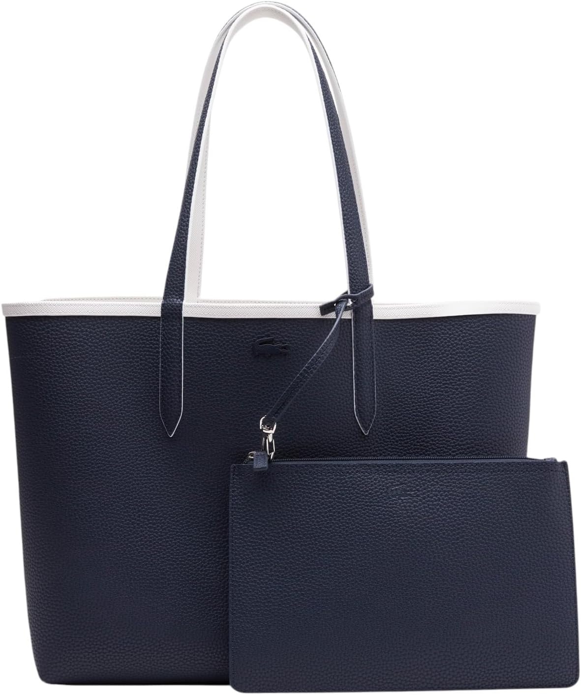image:imageLacoste Womens Anna Large Reversible Tote BagClean WhiteBlueNuit