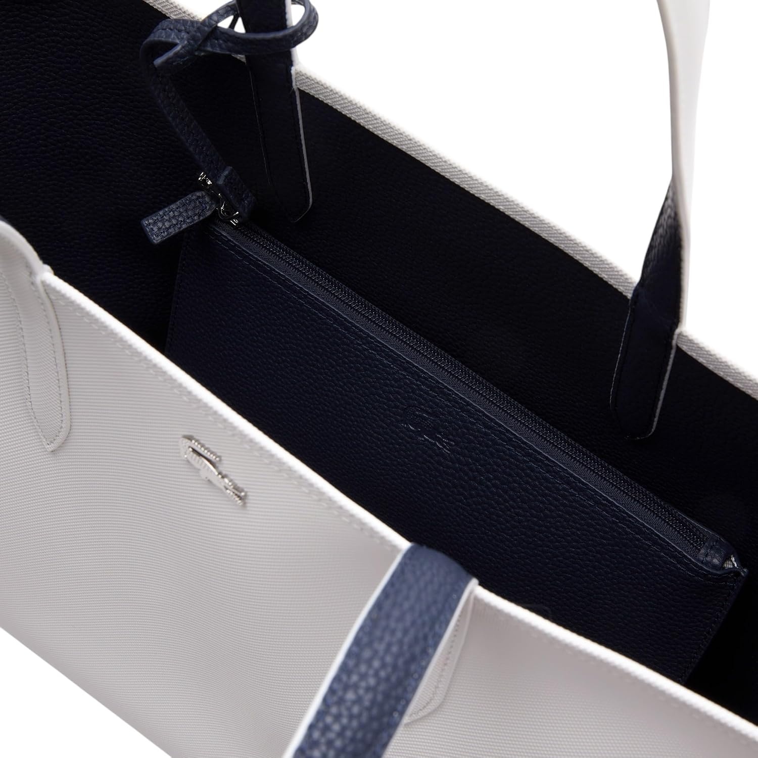 image:imageLacoste Womens Anna Large Reversible Tote BagClean WhiteBlueNuit