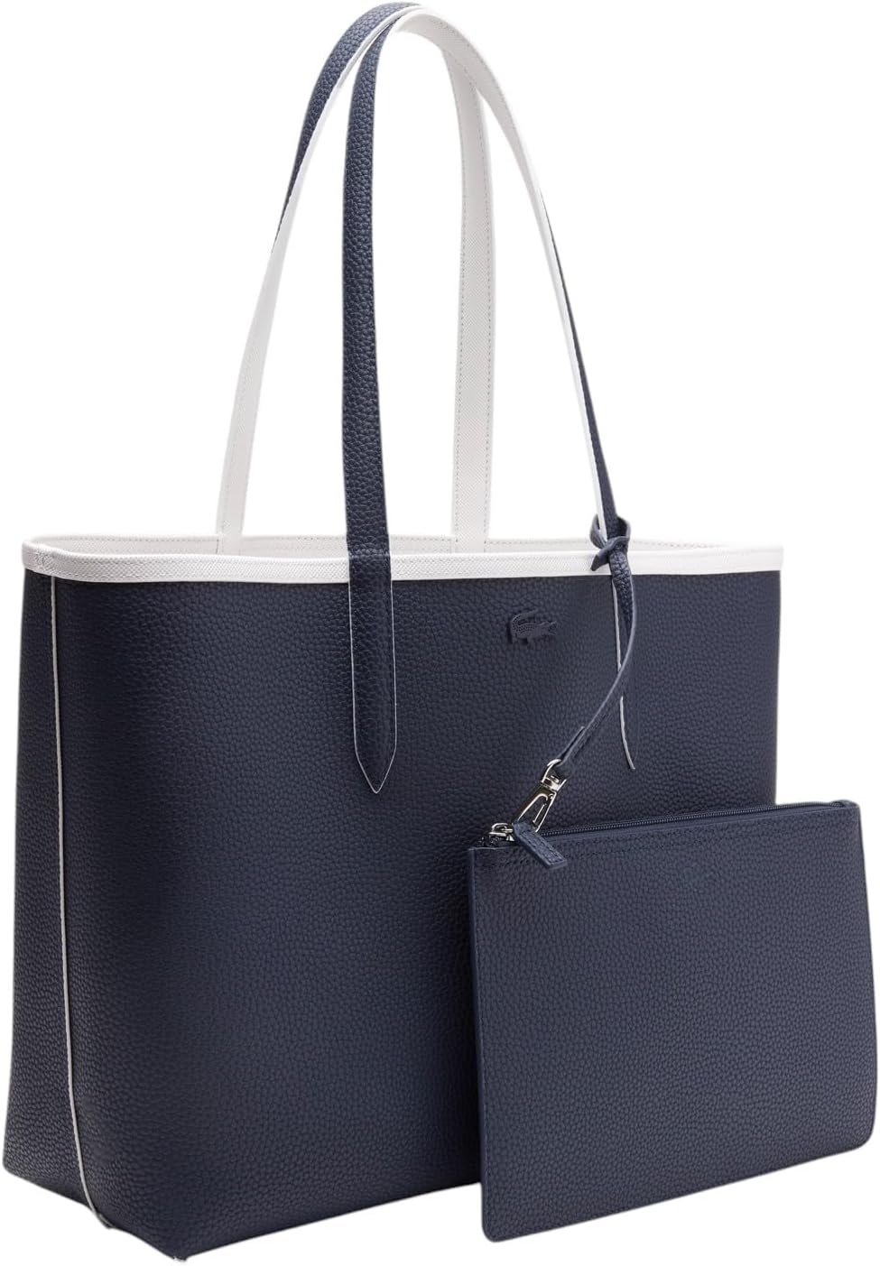 image:imageLacoste Womens Anna Large Reversible Tote BagClean WhiteBlueNuit