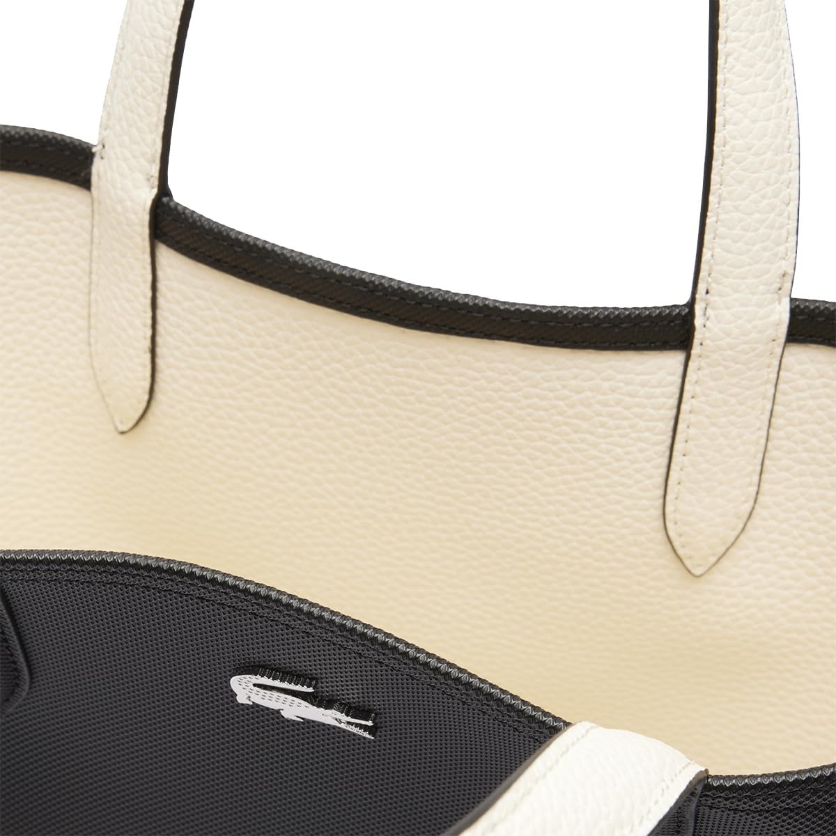 image:imageLacoste Womens Anna Large Vertical Tote BagBlackBeige