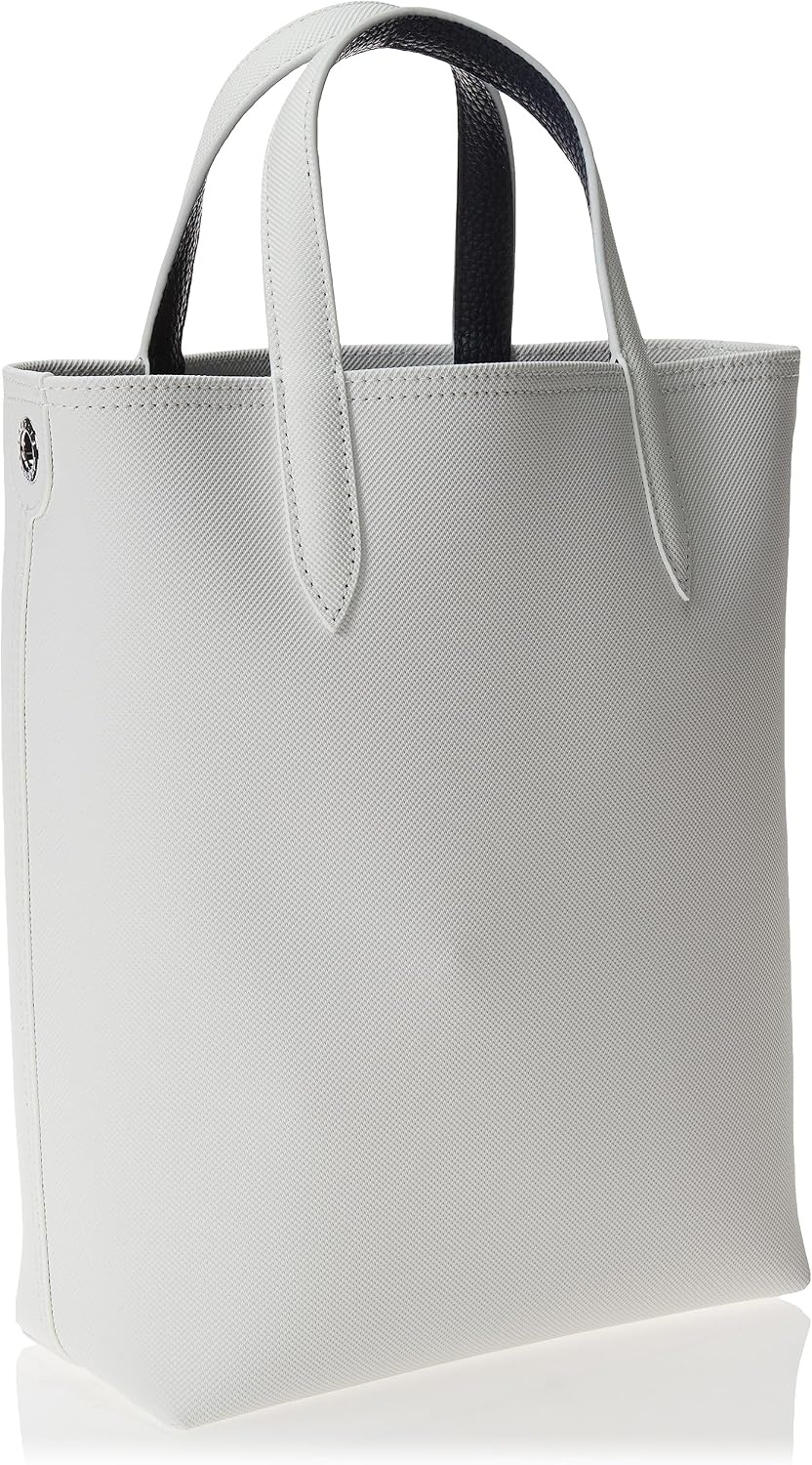 image:imageLacoste Womens Anna Large Vertical Tote BagClean WhiteBlueNuit