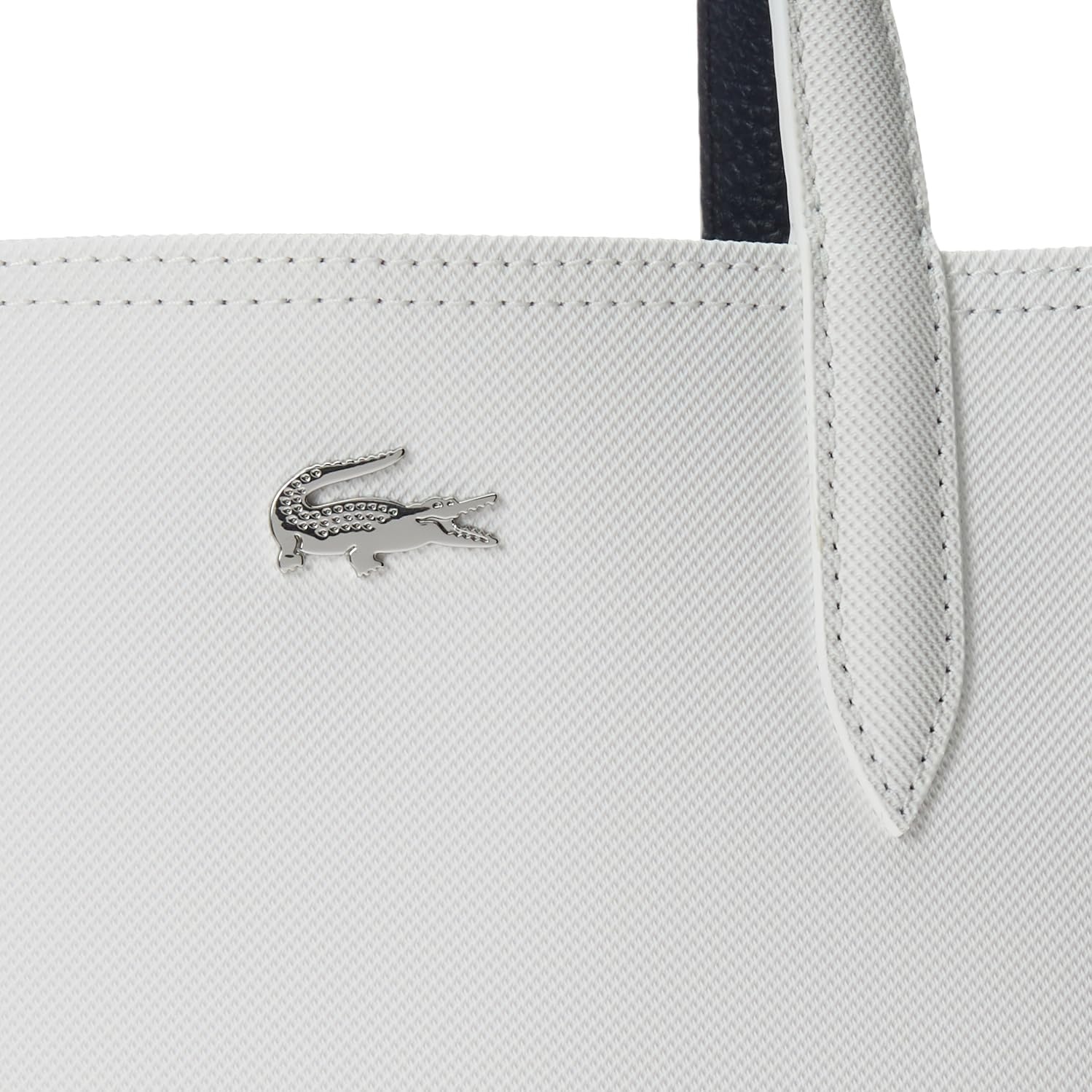 image:imageLacoste Womens Anna Large Vertical Tote BagClean WhiteBlueNuit