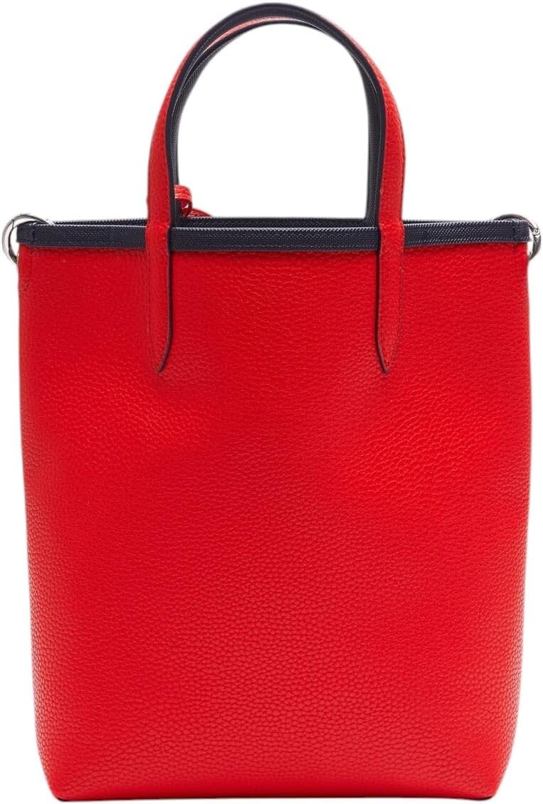 image:imageLacoste Womens Anna Large Vertical Tote BagForest GreenNavy BlueAconitWhite