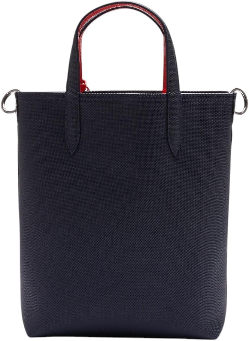 image:imageLacoste Womens Anna Large Vertical Tote BagForest GreenNavy BlueAconitWhite