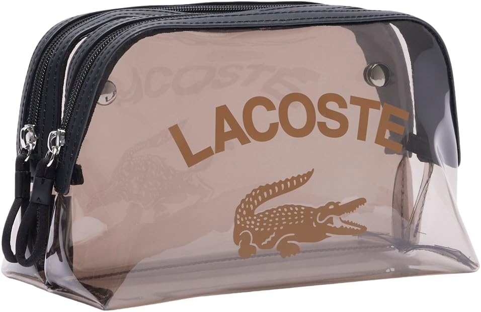 image:imageLacoste Womens Anna Transparent Cosmetic Bag Navy BlueDark Strait One Size