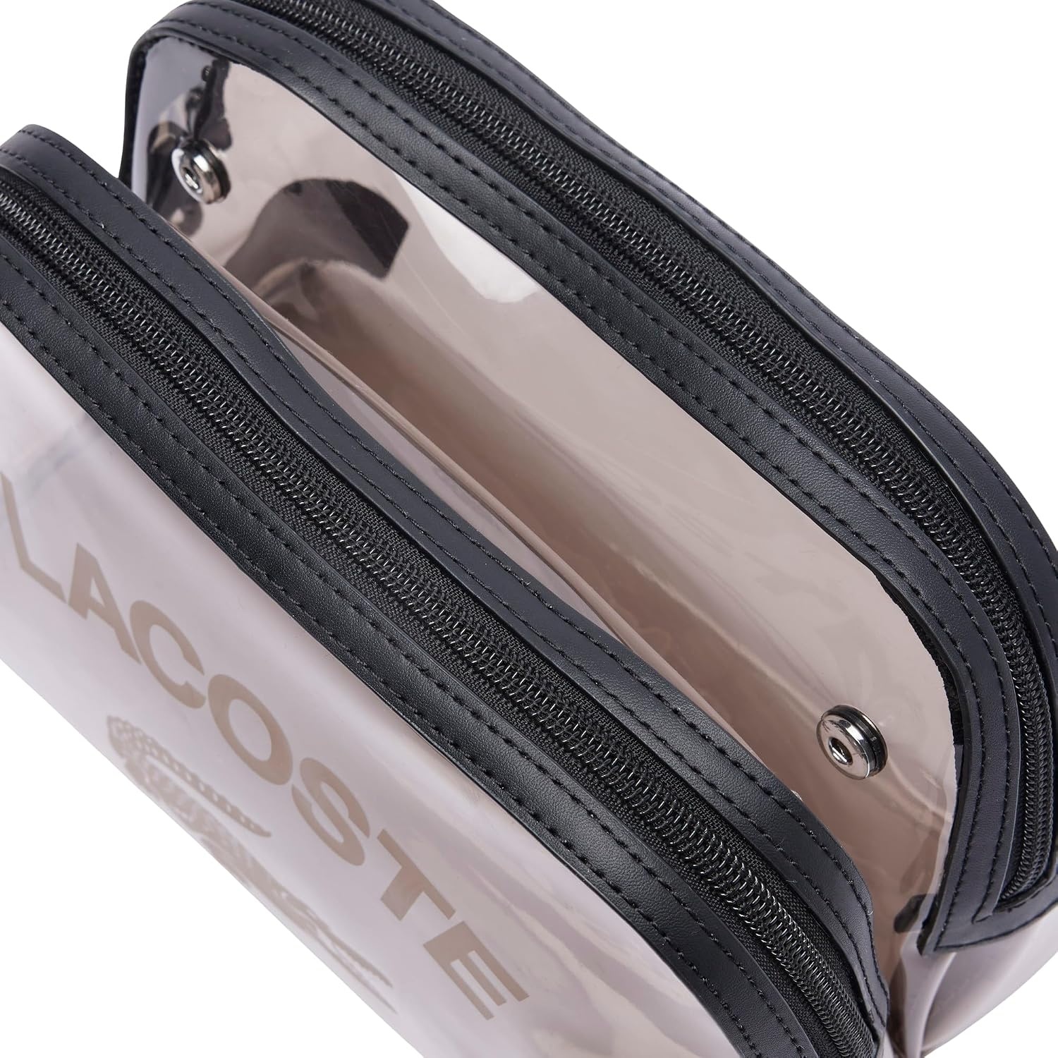 image:imageLacoste Womens Anna Transparent Cosmetic Bag Navy BlueDark Strait One Size