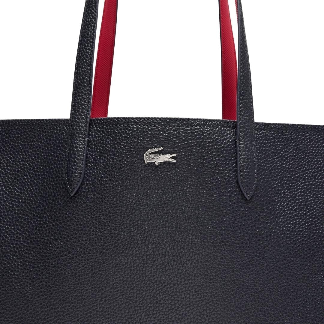 image:imageLacoste Womens Anna Zipped ToteAbimes BlackPetunia Red