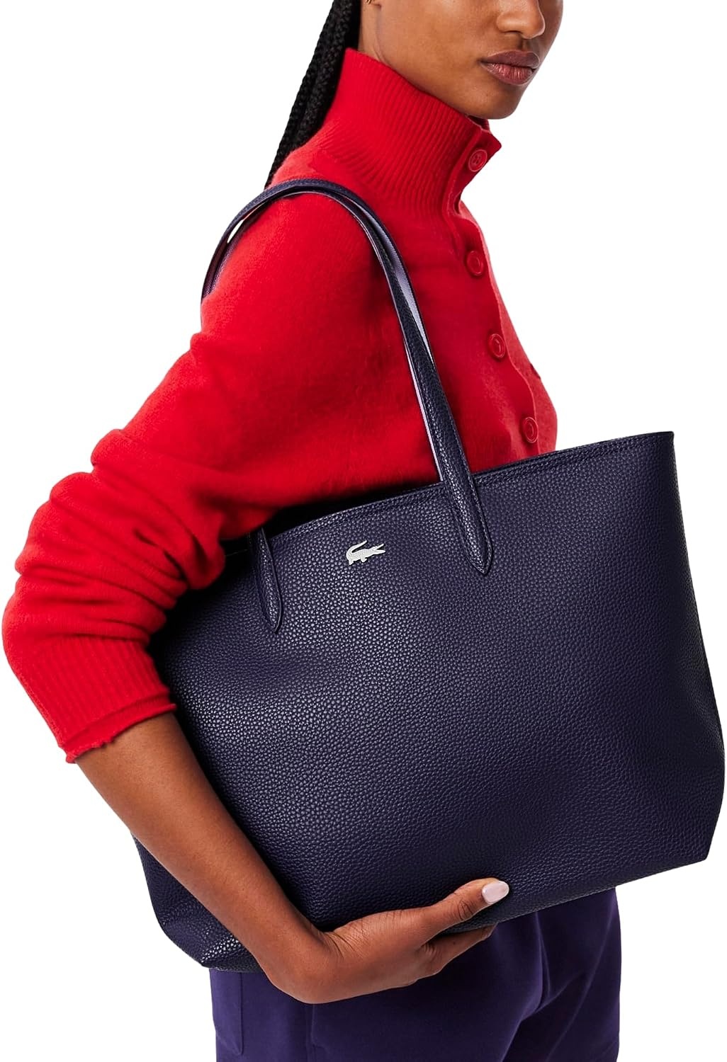 image:imageLacoste Womens Anna Zipped ToteVert FonceNavy Blue