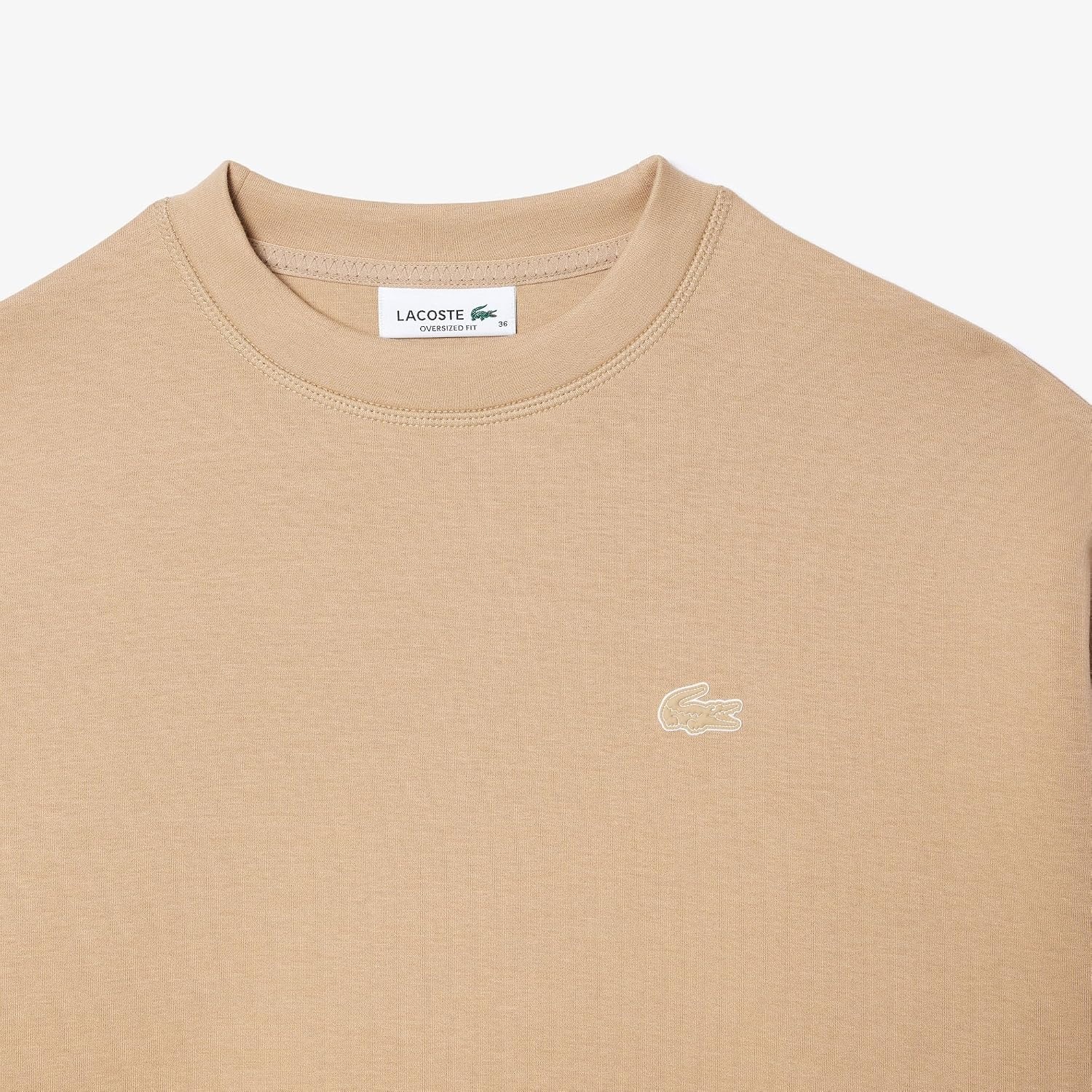 image:imageLacoste Womens Back Print Oversized SweatshirtViennese Beige