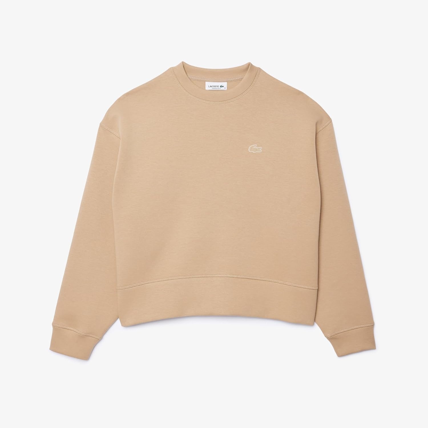 image:imageLacoste Womens Back Print Oversized SweatshirtViennese Beige