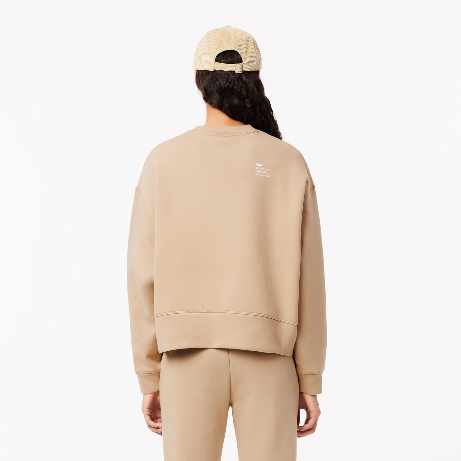 image:imageLacoste Womens Back Print Oversized SweatshirtViennese Beige