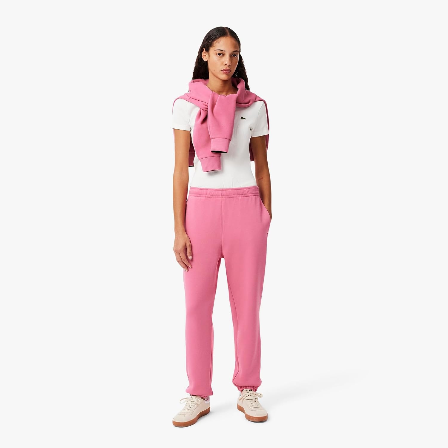 image:imageLacoste Womens Blended Cotton Jogging PantsReseda Pink