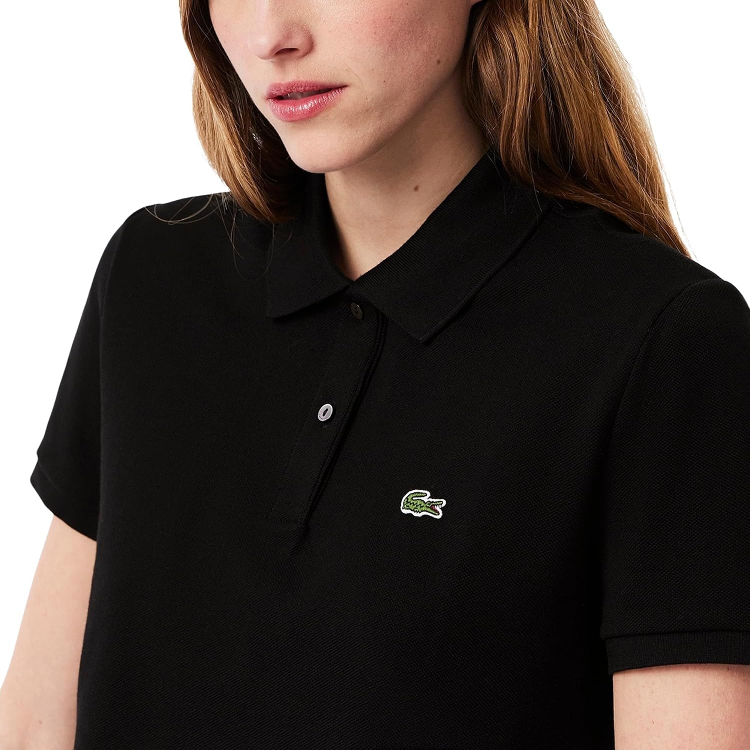 image:imageLacoste Womens Classic Fit Short Sleeve Petit Piqu PoloBlack