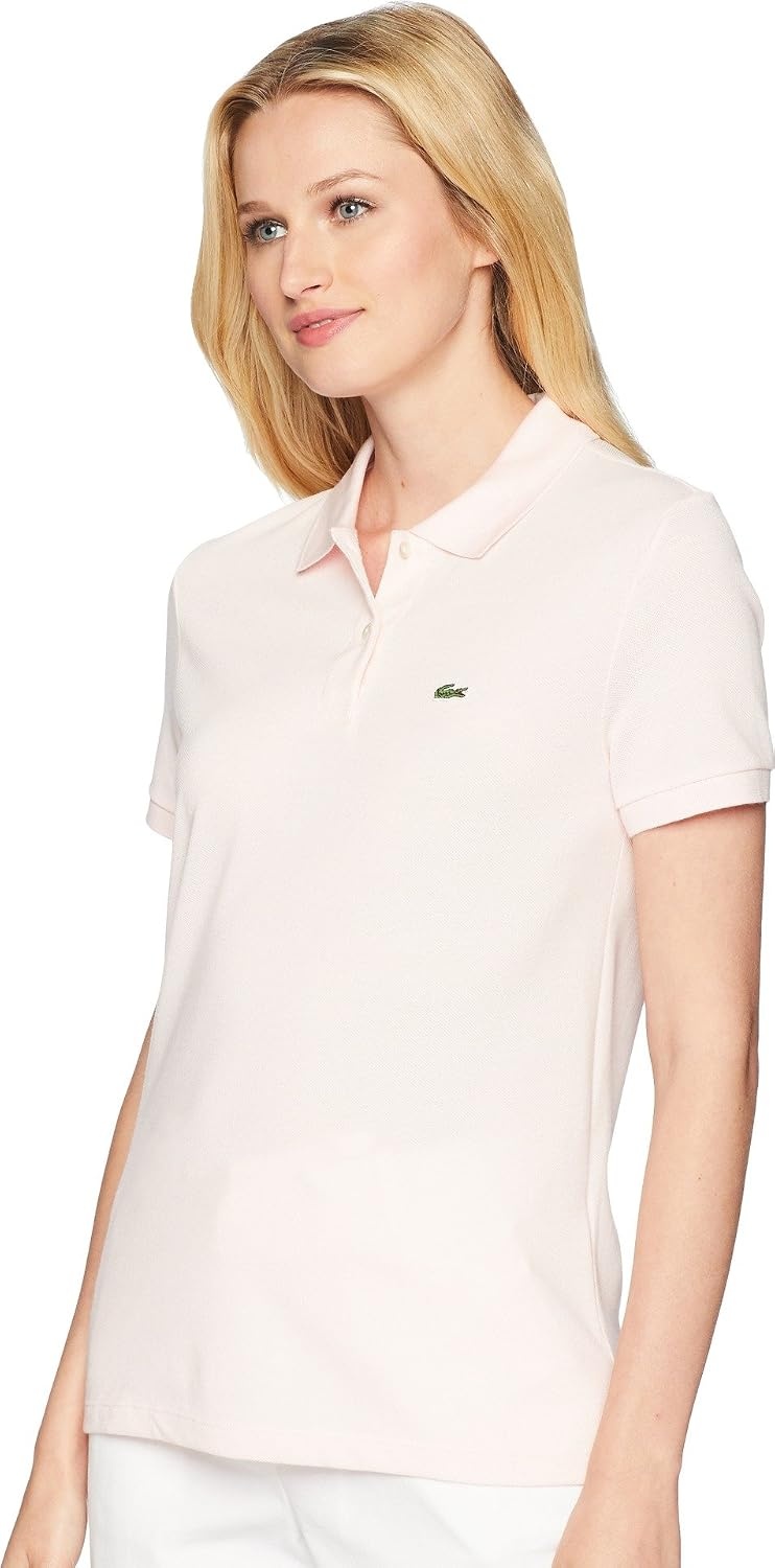 image:imageLacoste Womens Classic Fit Short Sleeve Petit Piqu PoloDeep Flamingo Pink