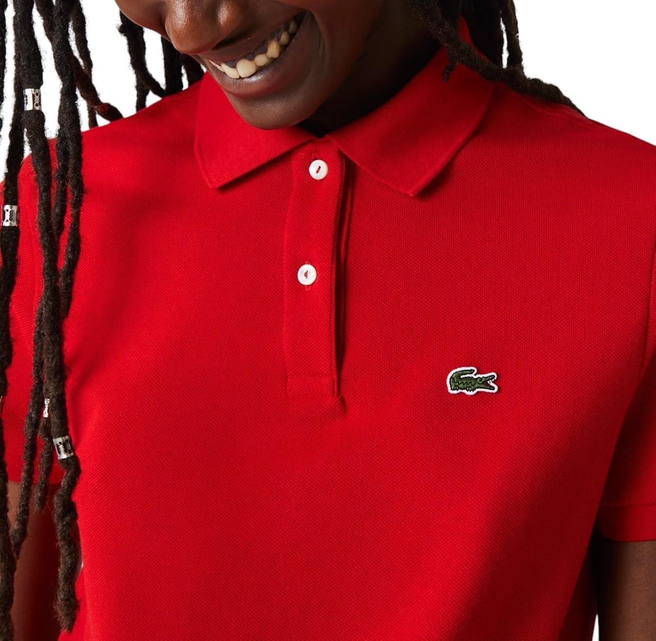 image:imageLacoste Womens Classic Fit Short Sleeve Petit Piqu PoloDeep Red