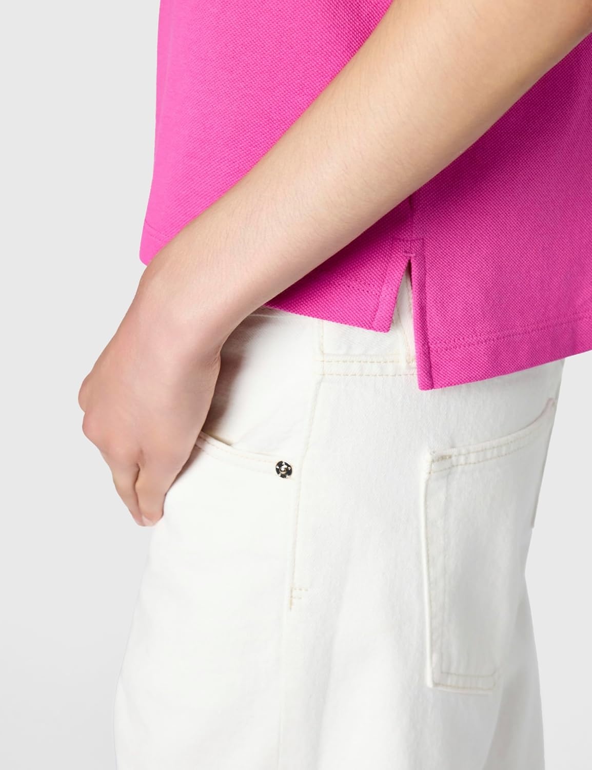 image:imageLacoste Womens Classic Fit Short Sleeve Petit Piqu PoloFuchsia